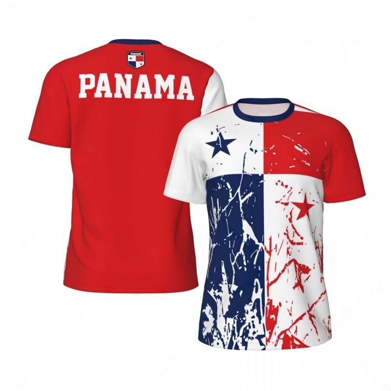 Fashion Panama Flag Graphic Football T Shirts Summer Trend 3D National Emblem Printed T-shirts Loose Breathable Sports Tees S