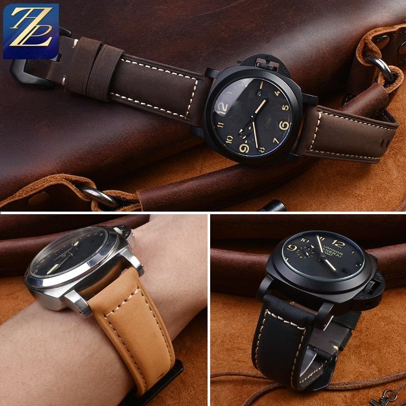 Handgefertigtes Echtlederarmband für Panerai PAM 441/PAM 111/PAM 386, 20mm 22mm 24mm 26mm Herren Luxus-Uhrenarmband Ersatz