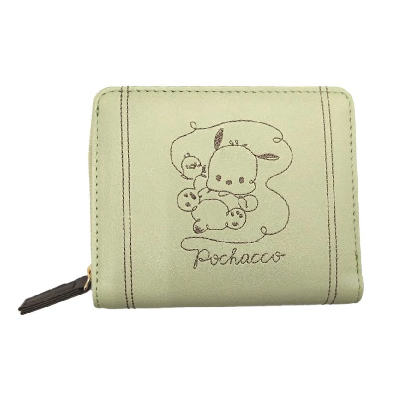 

Sanrio Characters Pochacco Вышивка Серия Круглый Бумажник Хаки [PC 084 KHA]