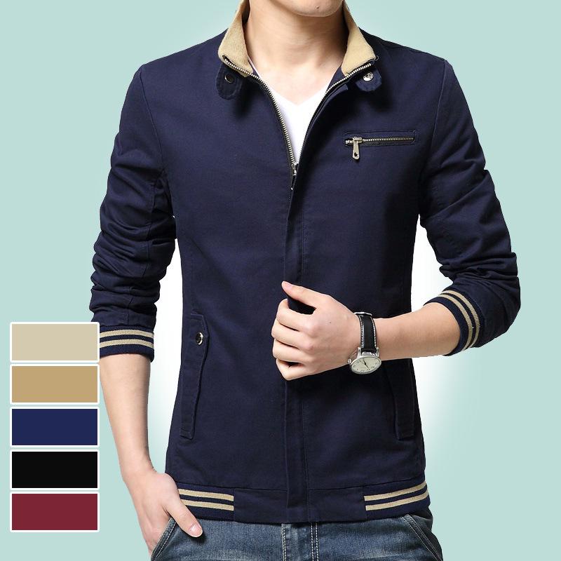Men's Jacket Outdoor Youth Casual Jacket Men's Top Slim-fit Pure Cotton Men's Clothing