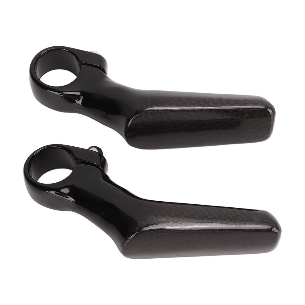 1 Pair Ergonomic Mountain Bike Bar Ends L Shape Bike Auxiliary Handlebar  Handlebar Grip Extension Glossy