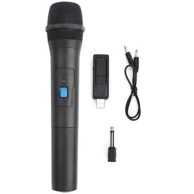 Black ABS Plastic Professional Handheld VHF Wireless Microphone USB Reception Mic