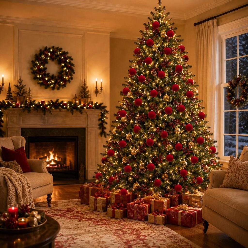 10 pièces/20 pièces de boules de Noël en daim couleur bordeaux Décoration de maison Articles - Ornements suspendus pour Halloween et Thanksgiving Mariage 7