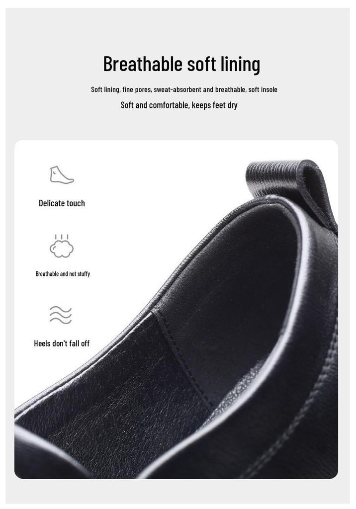 2025 Men's Soft Leather Non-Slip Casual Loafers - Formal & Business Style