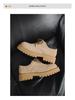 Men's Vintage Low-Top Derby Shoes, Autumn/Winter 2024 Martin Boots, Thick Sole, Versatile Style (Model: 66502-J)