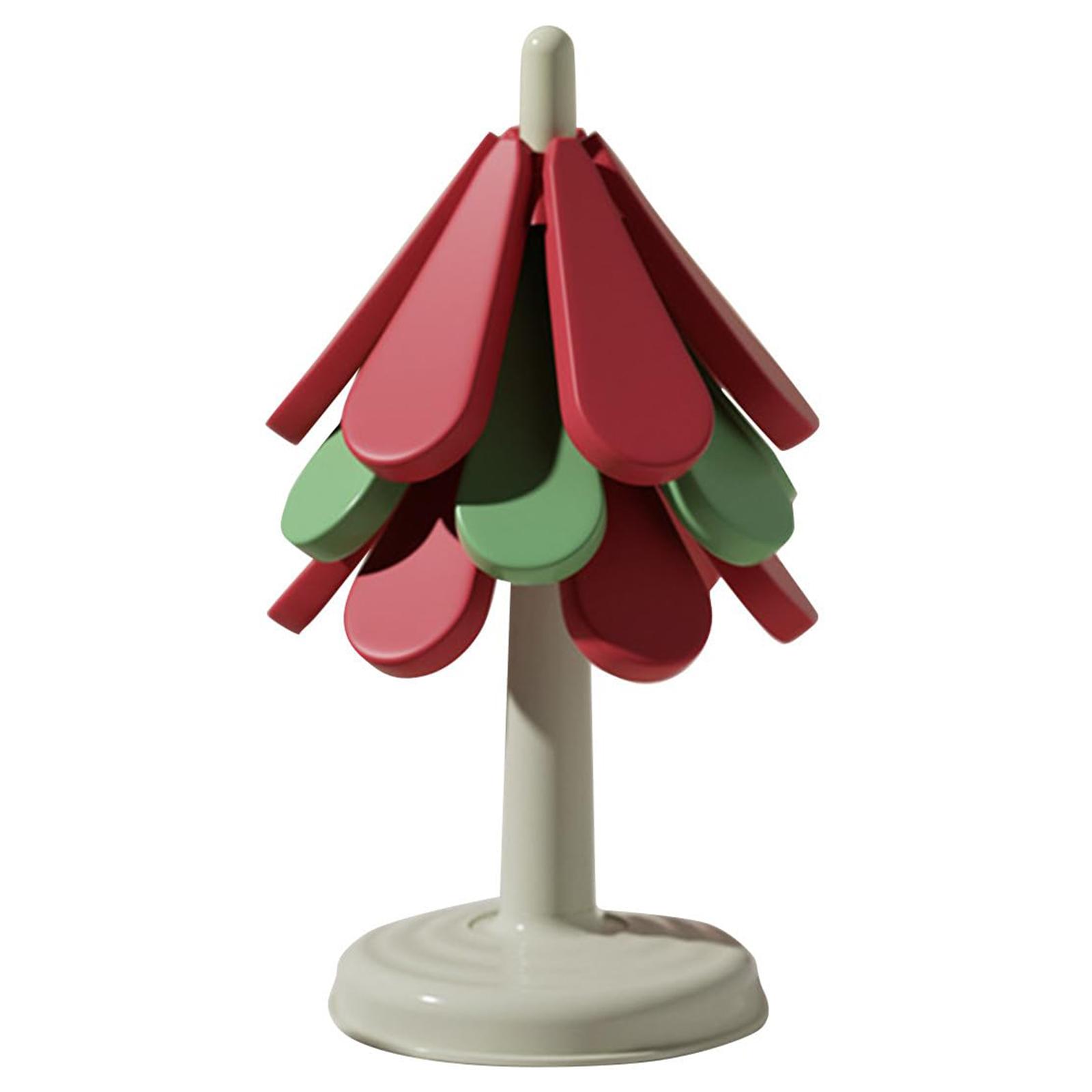 

Christmas Tree Coaster Set 3pcs Heat-Resistant ABS+Silicone Cup Bowl Pot Mat for Home Kitchen A