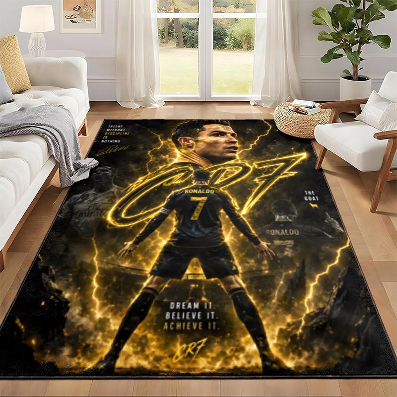 Cristiano Ronaldo Carpet Door Mat for Living Room or Bedroom Protective Mat Under Chair Office Decoration Christmas Gift Birthday Present