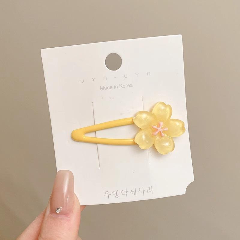 Sweet Cute Cherry Blossom Hair Side Clip Headwear Cute Girls BB Clip Y2K Side Bangs Clip Hair Accessories Fresh Flowers Hairpins