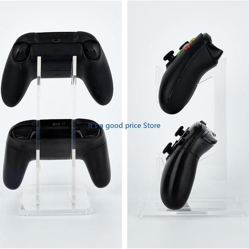 Modern Acrylic Double Controller Stand Thin Profile Design Enhances Stability Simple Installs Suitabe for Game Devices