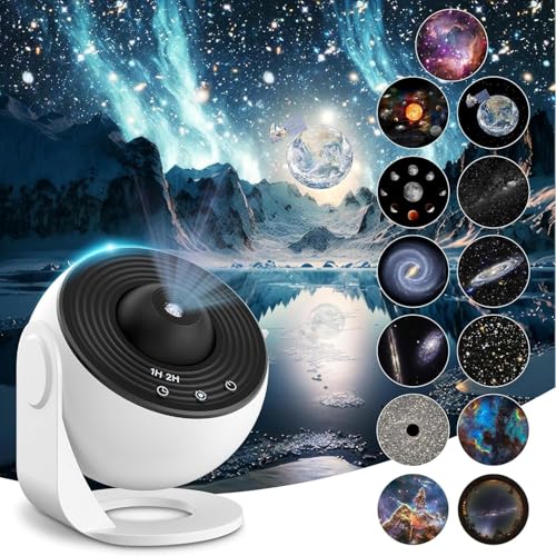 [Amazon.co.jp Exclusive] Galaxy Projector, Planetarium, Quiet, for Home Rooms, Home Star Projector Light, Starry Sky/Nebula/Moon/Celestial Bodies, Cei