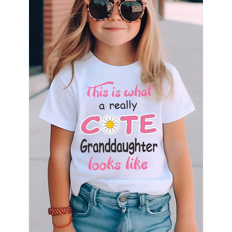 Europäische Größe Sommer Mode Mädchen Kurzarm T-Shirt Buchstabendruck Lässiges Oberteil