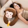 60/100CM Liggende Aap Pluche Speelgoed Kawaii Lange Arm Banaan Aap Pluche Opvulling Dierlijke Cadeaus voor Vrienden Verbeeldingrijke Bankkussen