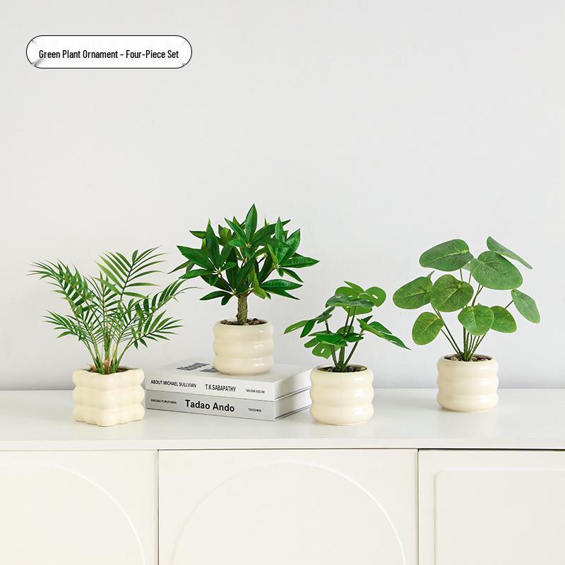 Nordic Indoor Desktop Bonsai: Artificial Green Plants for Office Decoration