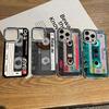 Retro Cassette Tape Phone Case for IPhone 17 16e 16 15 14 13 12 11 Mini Pro Max X XR XSMAX 8 7 Air Plus Transparent Soft Cover