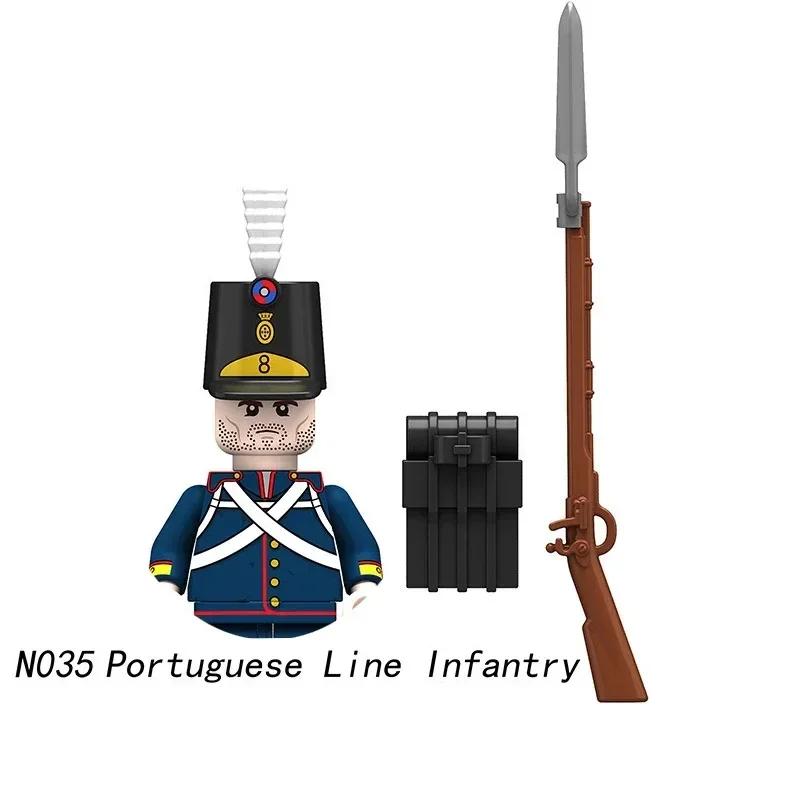1 KS/Napoleonské války Vojáci Stavební kostky WW2 Figurky Francouzský Britský Fyzilír Pušky Zbraně Hračky Pro Děti