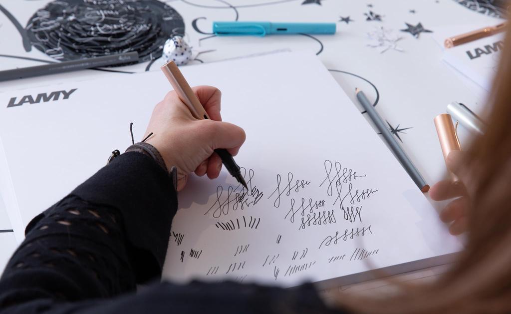 Lamy Lx Marron Fountain Pen Elegant Aluminum Body with Palladium Stainless Steel Clip Steel Extra Fine Includes LAMY T10 Blue Ink Cartridge - Finish,