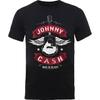 Men's Johnny Cash Winged Guitar Slim Fit T-Shirt Small Black