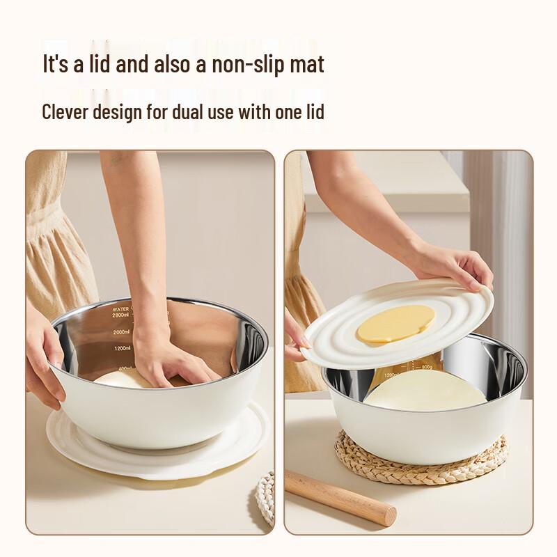 COOKER KING 24cm 3-Layer 304 Stainless Steel Multi-Purpose Mixing Bowl