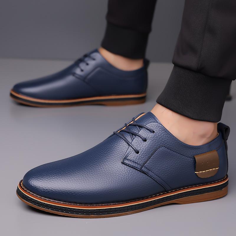 Fashion 2025Genuine Leather Men Dress Shoes Oxfords Brogue Lace Up Italian Mens Casual Shoes Luxury Brand Moccasins Loafers Plus Size