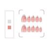 Silver French Tip Press On Nail Short Almond Full Cover False Nail Simple Stick on Nail Simple Artificial Nail