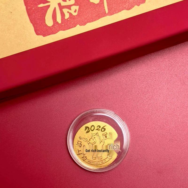 Year of the Horse Gold 999 Mobile Phone Sticker - Good Fortune Prosperity Gift