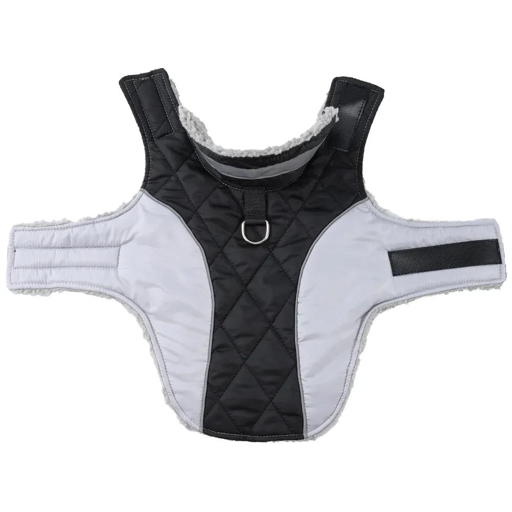 Reflektierende Haustierjacke Mantel Winddicht Hoher Kragen Katzenkleidung Winter Warmes Fleece Kätzchenbekleidung Mit D-Ring Für Kleine Katzen Sphynx