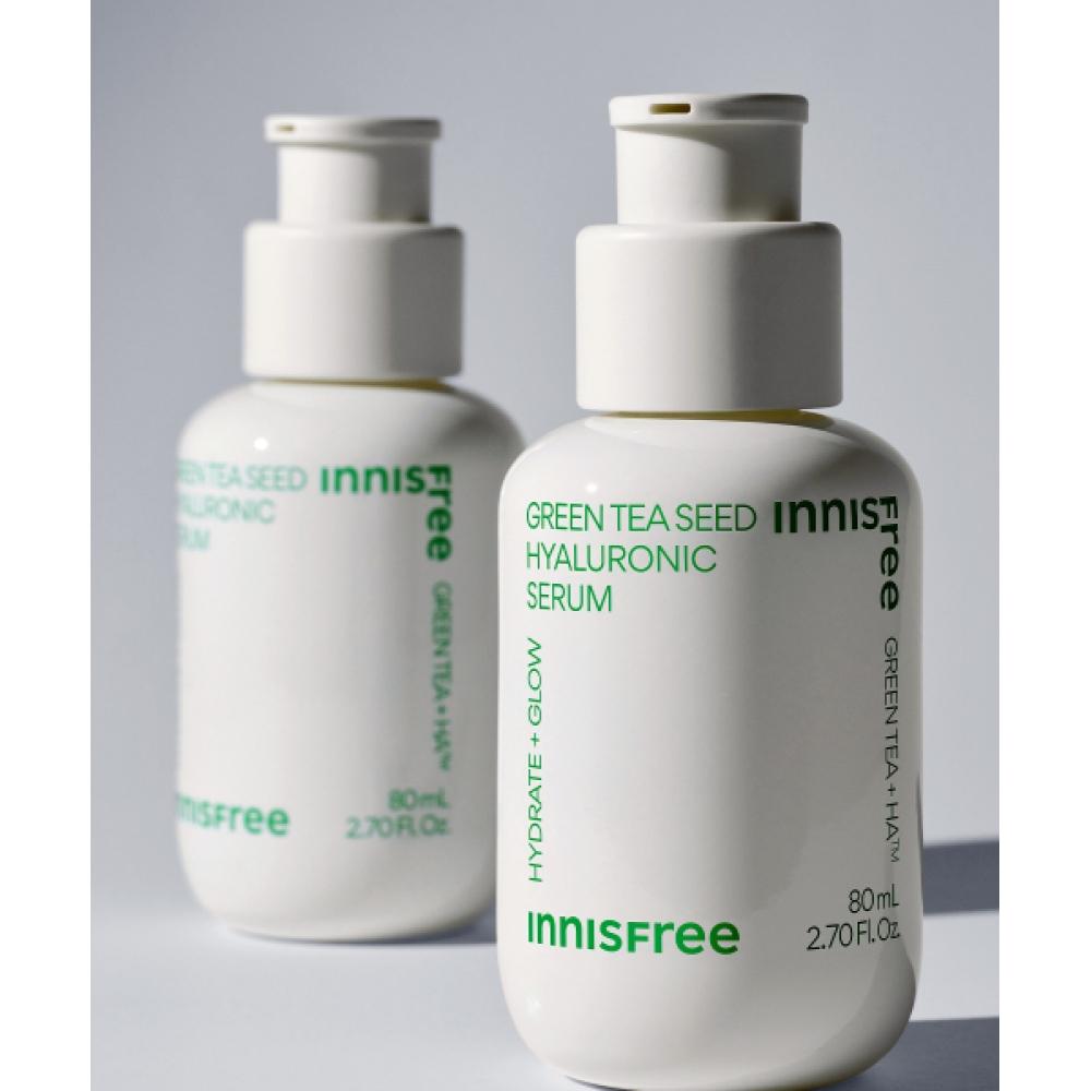 Innisfree [free Gift]  Additional Discount  Green Tea Seed Hyaluronic Acid Serum 80ml + Green Tea Seed Hyaluronic Acid Cream 50ml