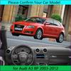 Car Dashboard Carpet Cover For A3 8P 2003~2012 Dash Mat Cape Anti-dirty Sun Shade Dashmat Automotive interior 2004 2005