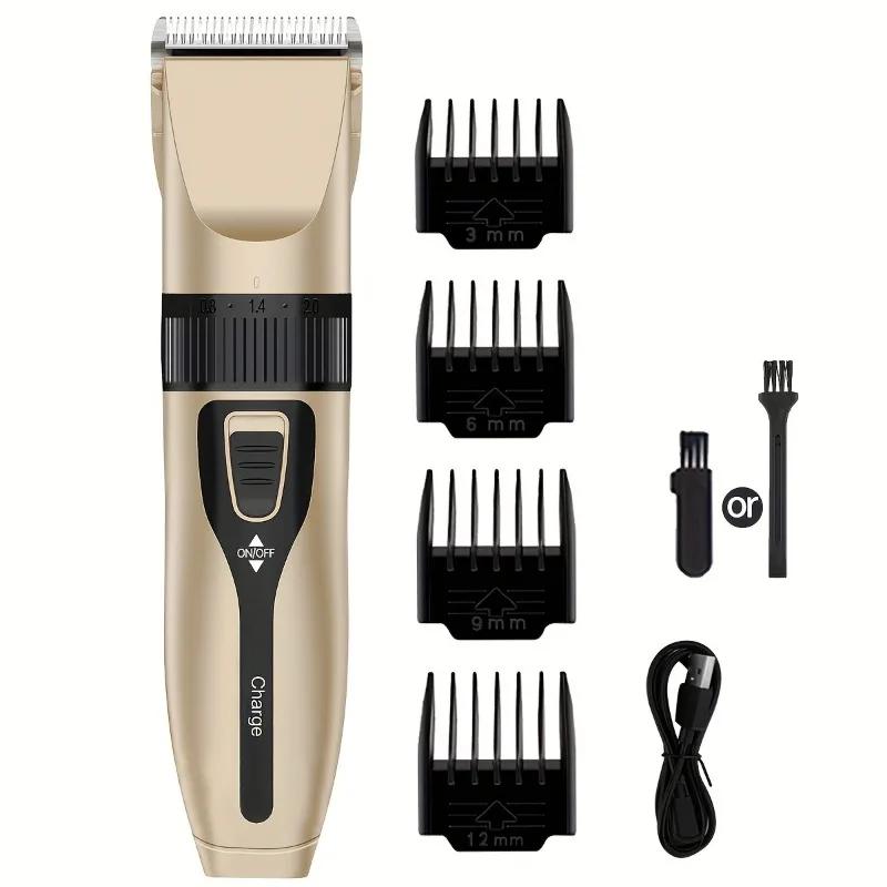 1pcs Professional Pet Clipper for Dogs Cats - Cordless USB Rechargeable Hair Trimmer with Guard Combs Low Noise Grooming Kit