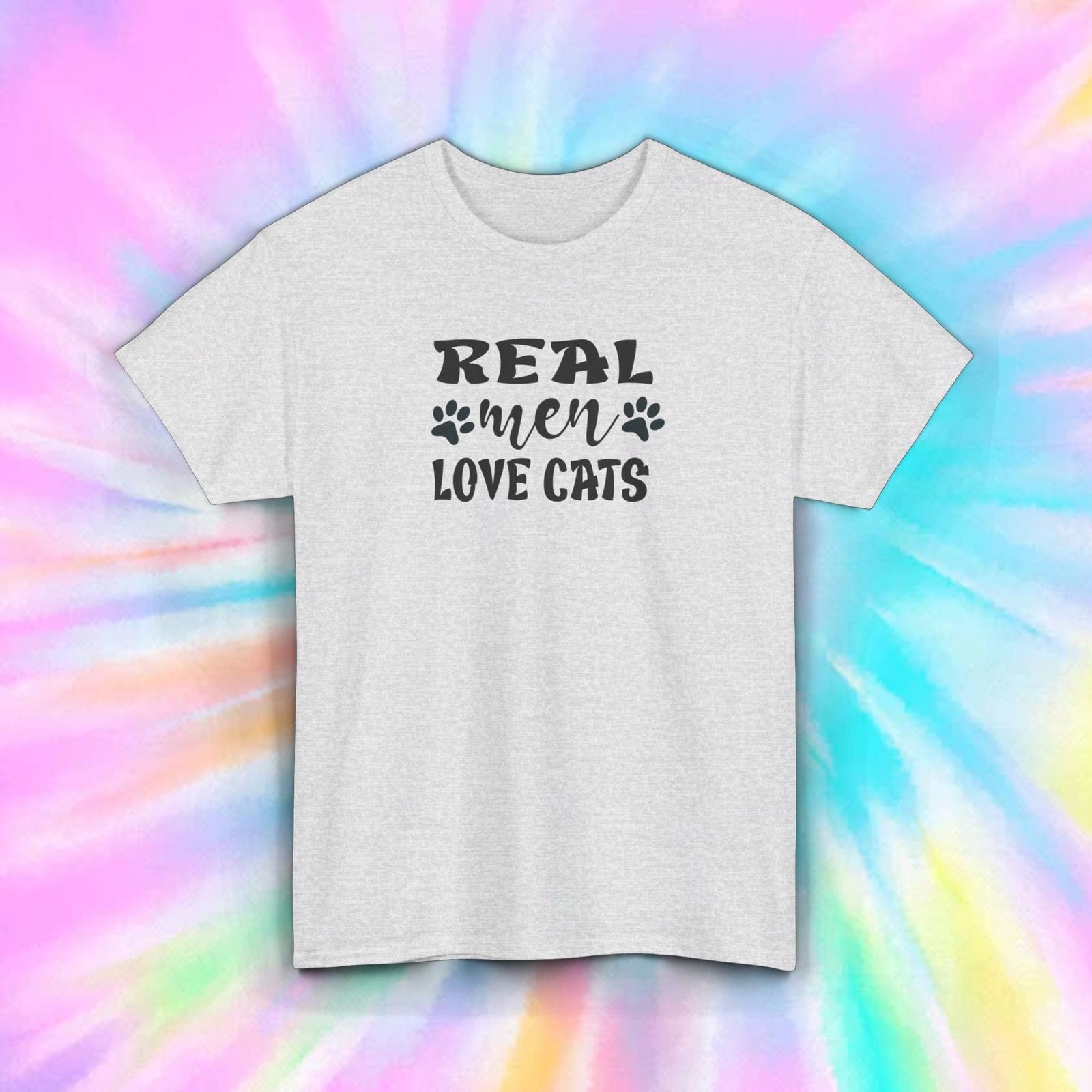 Real Men Love Cats Shirt | Funny Cat Lover Graphic Tee | Pet Owner Gift S-5XL L