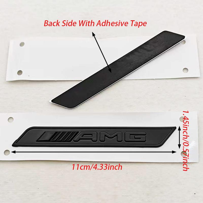 For Mercedes Benz New AMG Car Letters Badge 2pcs ABS Fender Side Emblem Sticker For AMG W204 W124 W201 W202 W212 W220 Accessorie