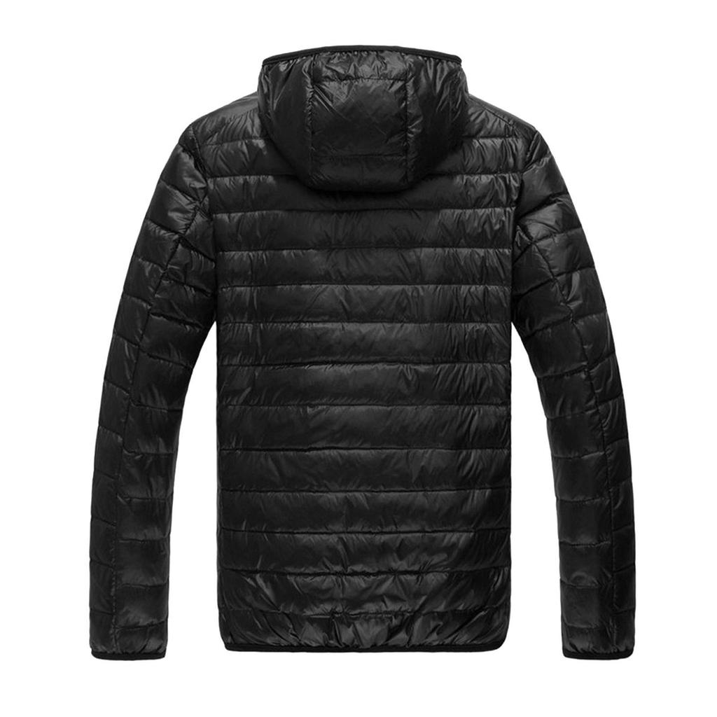 2026 Winter New Men's Light and Short Fashion Casual Cotton Clothing Slim Fit Portable Warm Men's Hooded Jacket