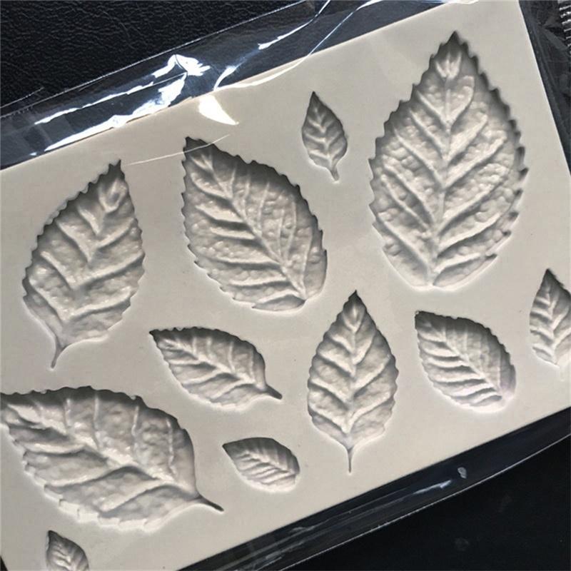 Rose Leaves Embellisment Silicone Fondant Mould Cake Decor Sugar Chocolate Mold