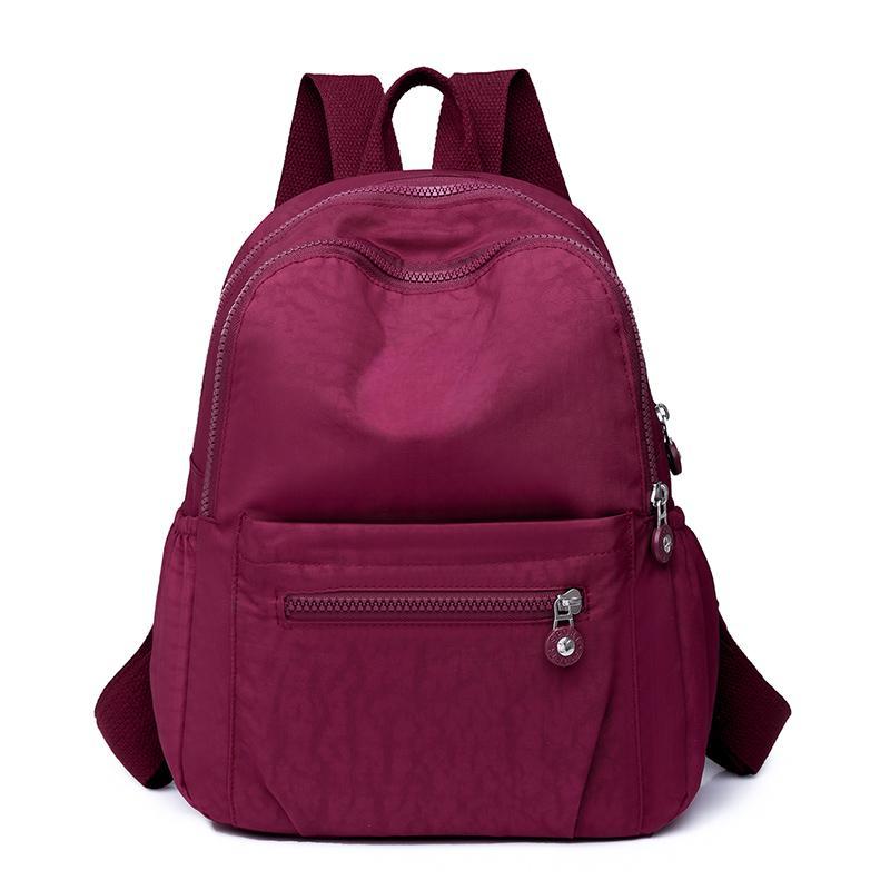 Travel Solid Color Backpack Women‘s Mochila Feminia School Bags for Girls Anti-theft Back Packs Casual Waterproof Rucksack