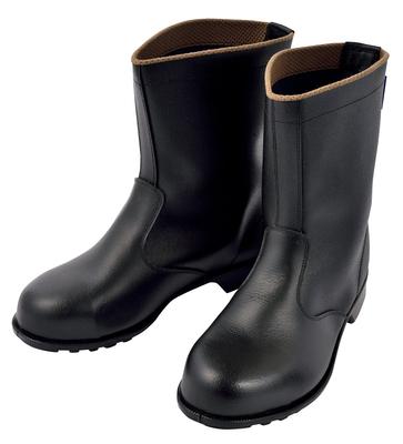Calçados de segurança Calçados de trabalho 85028 Meia Bota JIS Resistente a óleo Absorção de choque Material refletivo Preto [Xebec] 24,0 cm