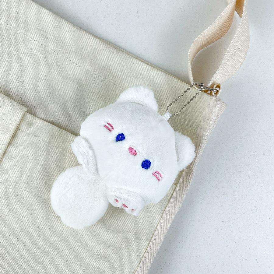 

Cute Squeaky Long Tail Cat Pendant Keychain Pendant Cute Unzipped Cat Plush Doll Children s Gift Height approx. 13cm