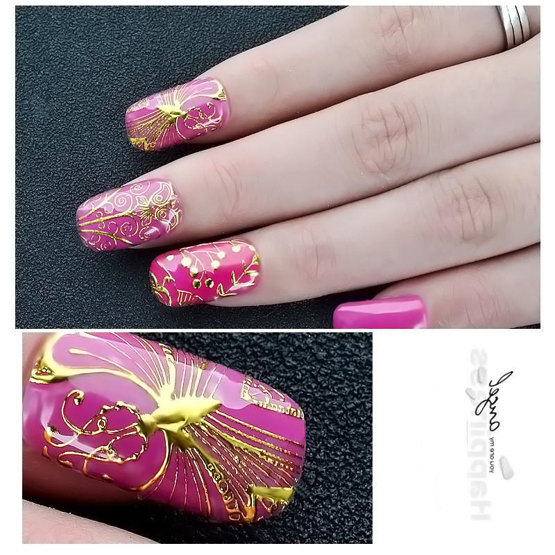 8 sztuk złota metalowa naklejka na paznokcie naklejka artystyczna naklejka złota naklejka samoprzylepna