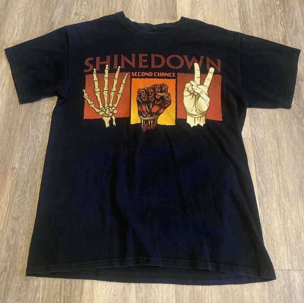 Vintage Second Chance Shinedown Shirt Short Sleeve Black Unisex S-234XL BT940 Unisex T-Shirt L