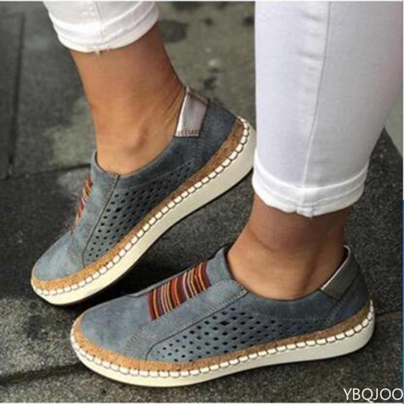 Chaussures Décontractées pour Femmes Printemps Automne Design Creux Douces Confortables Fond Plat Polyvalentes Mode Tendance