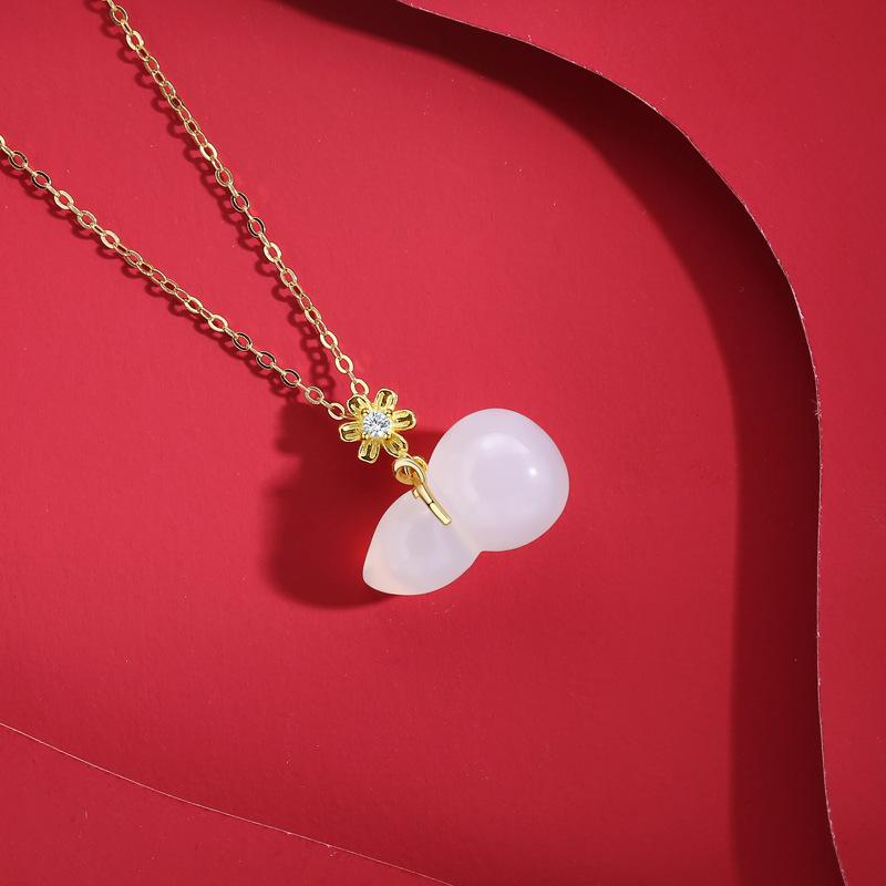 

Ожерелье-тыква женское новое китайское ретро элегантное ожерелье-тыква с цветком подарок