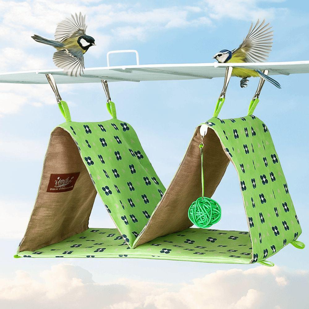 Breathable Parrot Hammock Double Hole Parrot Cage Nest  for Parrots Parakeet