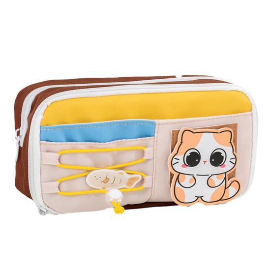 

Cheese Shape Pencil Case for Students Large Capacity Stationery Bag for Middle Elementary School Multi-Functional Unique Back-to-School Gift E