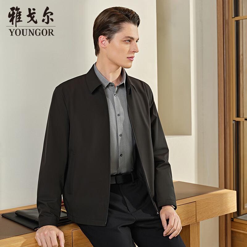 YOUNGOR Men's Classic Business Commuter Lapel Jacket