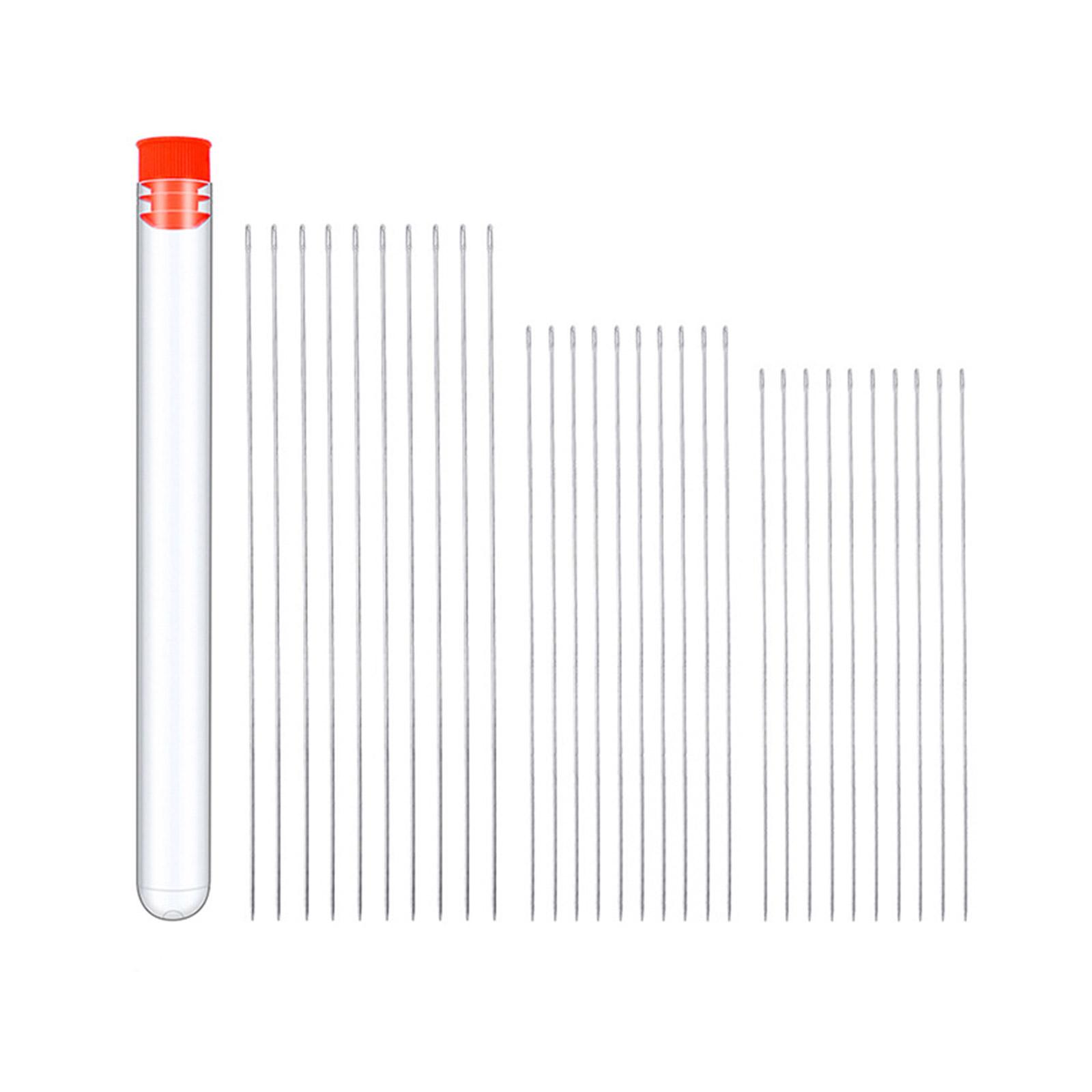 

Набор игл для бисероплетения «сделай сам», из 30 игл с бутылочкой, длинные прямые иглы для бисероплетения, набор для изготовления ювелирных изделий, швейных проектов, ремесел 2