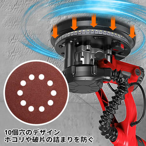 COYXiCE Sanding Discs, 225mm, 30 Sheets, #60 Grit, Waterproof, for Electric Sanders, 10 Holes, Round, Velcro, for Drywall, Walls, Ceilings, Woodworkin