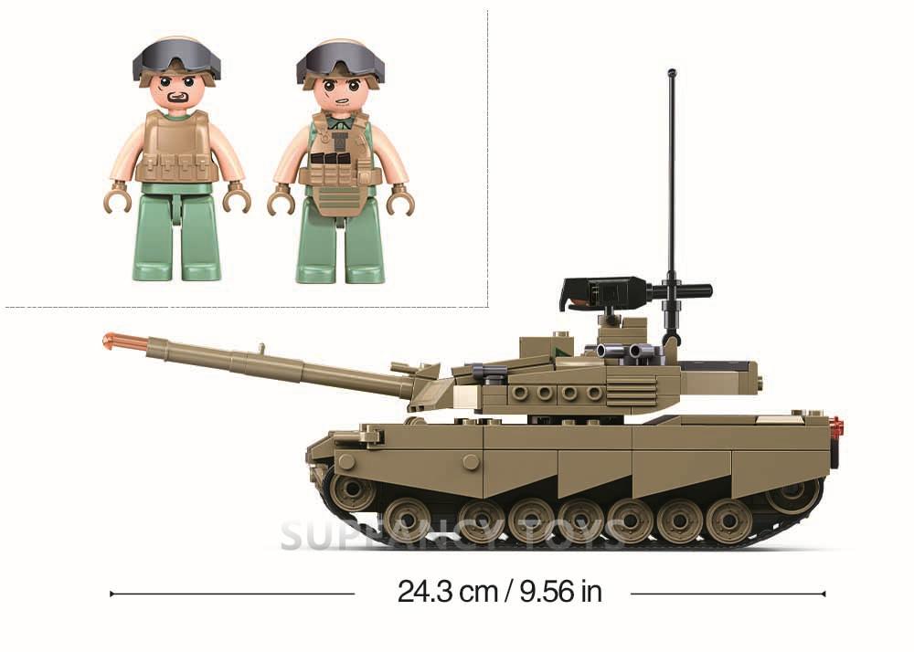 Sluban 314Pcs Army Oef M1Xs Main Battle Tanks Construction Blocks Kit Military Model Blocks Educational Toy Sets For Kids