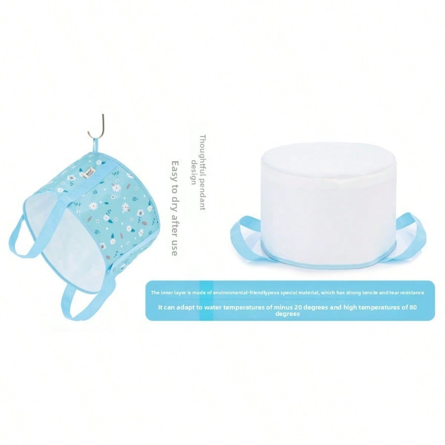 Foldable Basin Portable Travel Laundry Washbasin Foot Soaking Bag Bucket Travel Basin