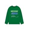 We11done Ss22 Barrage Logo Print Long Sleeve T-Shirt Unisex Tops Green WD-TT1-22-717-U-GR