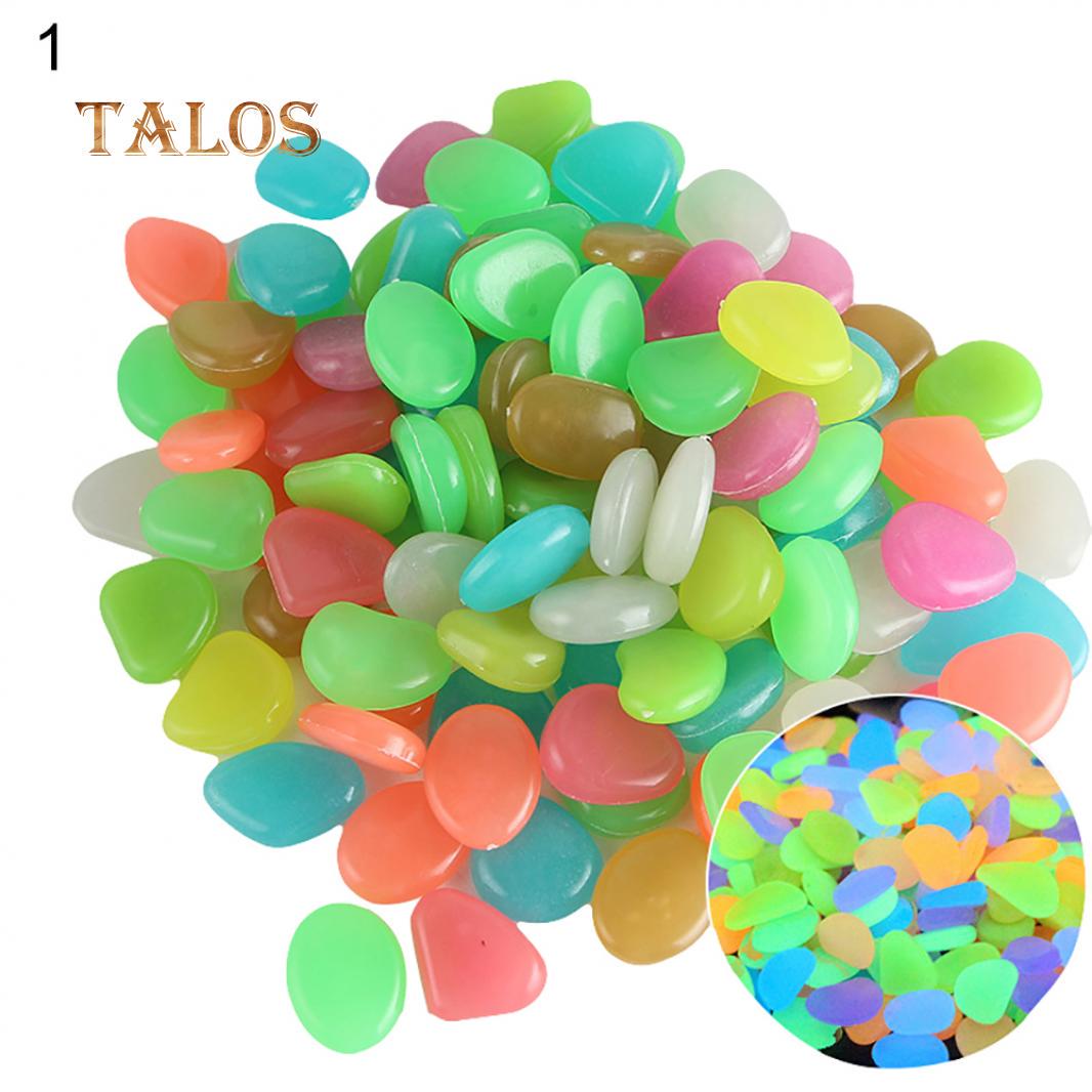 

10шт светящихся искусственных камней для аквариума или сада разноцветный