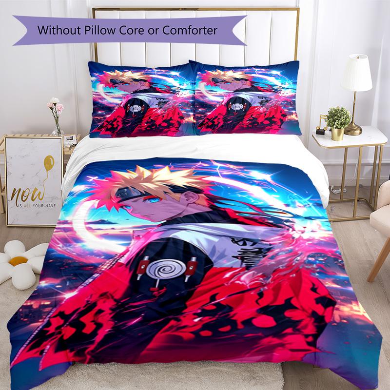 Naruto Comforter Cover Set Perfect for Playroom Machine Washable Christmas Gift